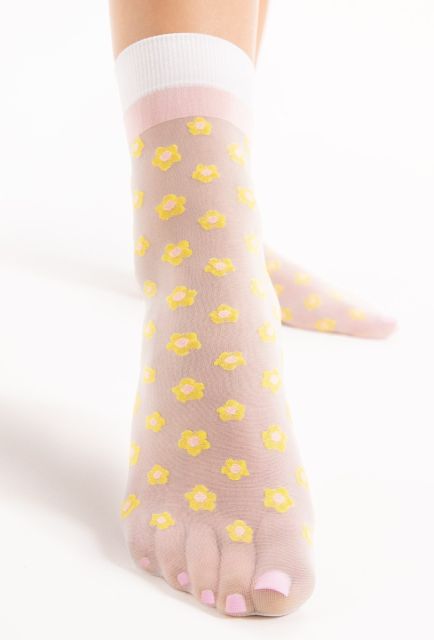 Fiore La La off white/peach 20 DEN Socken