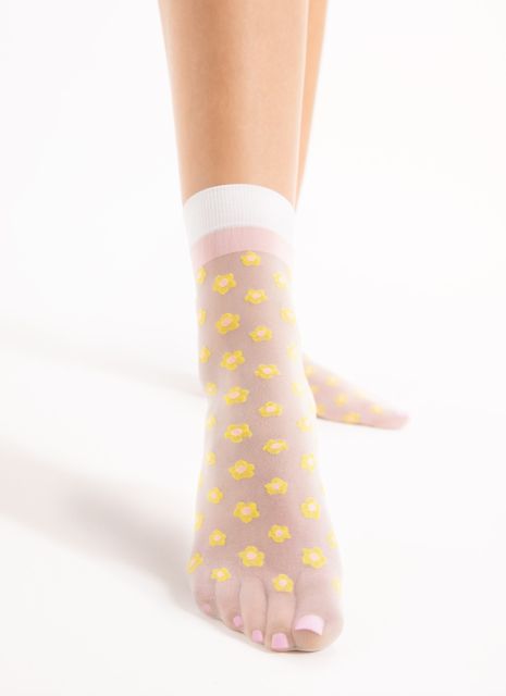 Fiore La La off white/peach 20 DEN Socken