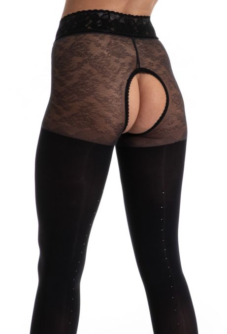 Amour Black Diamond Black 80/30 DEN offene Strumpfhose