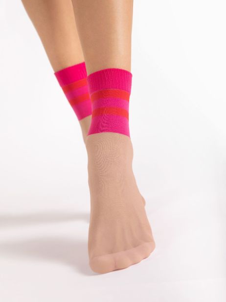 Fiore Dash Pink/light natural Socken