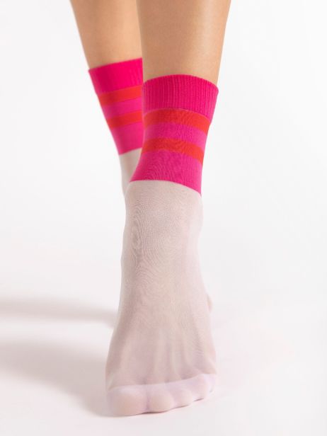 Fiore Dash Pink/White Socken
