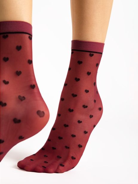 Fiore Elia Burgundy Socken