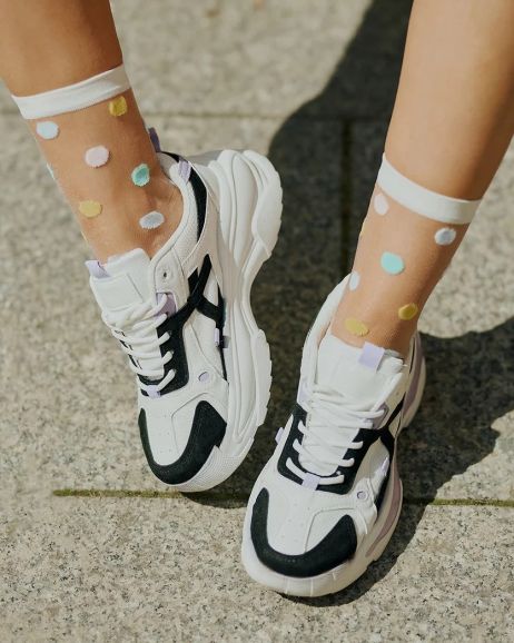 Gabriella Punta Socken ecri/yellow