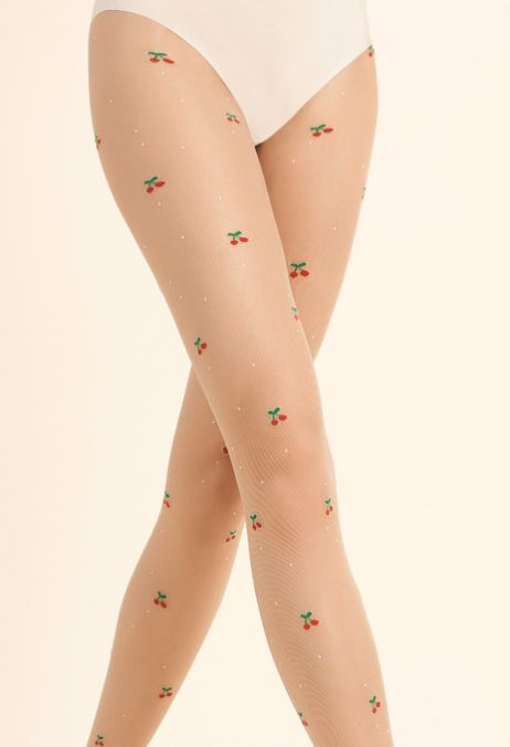 Gabriella Very Cherry Strumpfhose Beige